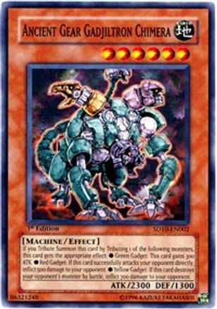 Ancient Gear Gadjiltron Chimera (SD10-EN002) - Structure Deck: Machine Re-Volt Unlimited Structure Deck: Machine Re-Volt Yugioh Single  Squirtle Squad Card Shop.