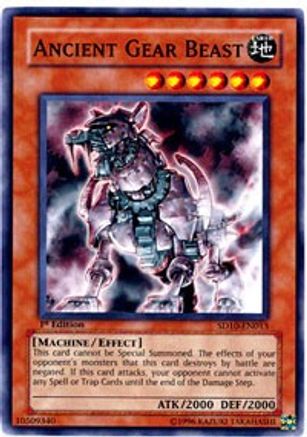 Ancient Gear Beast (SD10-EN013) - Structure Deck: Machine Re-Volt 1st Edition Structure Deck: Machine Re-Volt Yugioh Single  Squirtle Squad Card Shop.