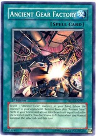 Ancient Gear Factory (SD10-EN021) - Structure Deck: Machine Re-Volt Unlimited Structure Deck: Machine Re-Volt Yugioh Single  Squirtle Squad Card Shop.