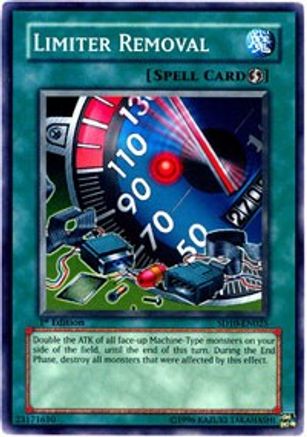 Limiter Removal (SD10-EN025) - Structure Deck: Machine Re-Volt Unlimited Structure Deck: Machine Re-Volt Yugioh Single  Squirtle Squad Card Shop.