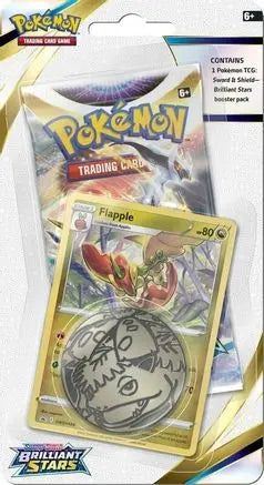 Brilliant Stars Single Pack Blister [Flapple] SWSH09: Brilliant Stars Pokemon Sealed  Squirtle Squad Card Shop.