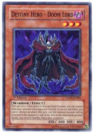 Destiny Hero - Doom Lord (DP05-EN001) - Duelist Pack 5: Aster Phoenix 1st Edition Duelist Pack 5: Aster Phoenix Yugioh Single  Squirtle Squad Card Shop.