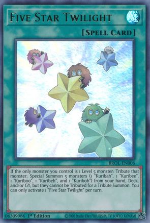 Five Star Twilight (BROL-EN006) - Brothers of Legend 1st Edition Brothers of Legend Yugioh Single  Squirtle Squad Card Shop.