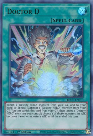 Doctor D (BROL-EN010) - Brothers of Legend 1st Edition Brothers of Legend Yugioh Single  Squirtle Squad Card Shop.