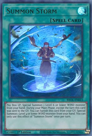 Summon Storm (BROL-EN015) - Brothers of Legend 1st Edition Brothers of Legend Yugioh Single  Squirtle Squad Card Shop.