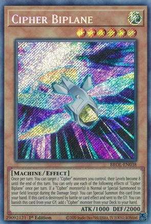 Cipher Biplane (BROL-EN038) - Brothers of Legend 1st Edition Brothers of Legend Yugioh Single  Squirtle Squad Card Shop.