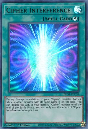 Cipher Interference (BROL-EN039) - Brothers of Legend 1st Edition Brothers of Legend Yugioh Single  Squirtle Squad Card Shop.