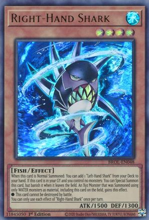 Right-Hand Shark (BROL-EN048) - Brothers of Legend 1st Edition Brothers of Legend Yugioh Single  Squirtle Squad Card Shop.