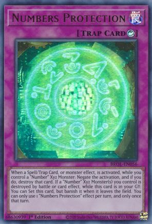 Numbers Protection (BROL-EN056) - Brothers of Legend 1st Edition Brothers of Legend Yugioh Single  Squirtle Squad Card Shop.