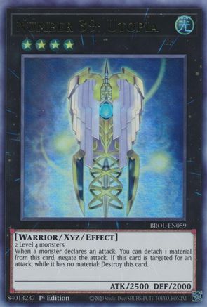 Number 39: Utopia (BROL-EN059) - Brothers of Legend 1st Edition Brothers of Legend Yugioh Single  Squirtle Squad Card Shop.