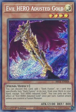 Evil HERO Adusted Gold (BROL-EN068) - Brothers of Legend 1st Edition Brothers of Legend Yugioh Single  Squirtle Squad Card Shop.