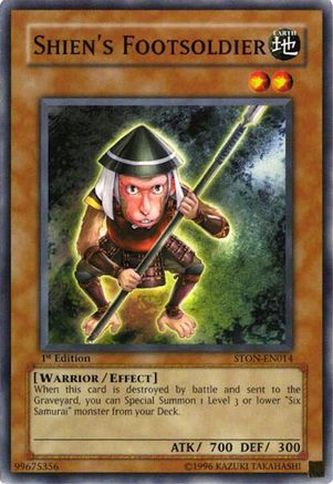 Shien's Footsoldier (STON-EN014) - Strike of Neos Unlimited Strike of Neos Yugioh Single  Squirtle Squad Card Shop.
