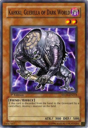 Kahkki, Guerilla of Dark World (STON-EN018) - Strike of Neos 1st Edition Strike of Neos Yugioh Single  Squirtle Squad Card Shop.