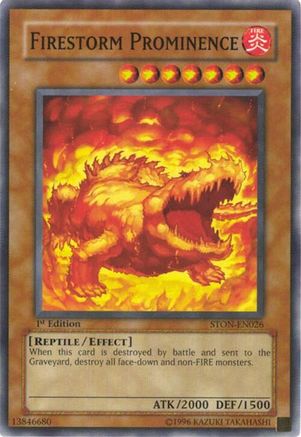 Firestorm Prominence (STON-EN026) - Strike of Neos Unlimited Strike of Neos Yugioh Single  Squirtle Squad Card Shop.