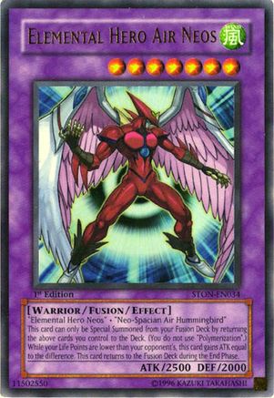 Elemental Hero Air Neos (STON-EN034) - Strike of Neos Unlimited Strike of Neos Yugioh Single  Squirtle Squad Card Shop.