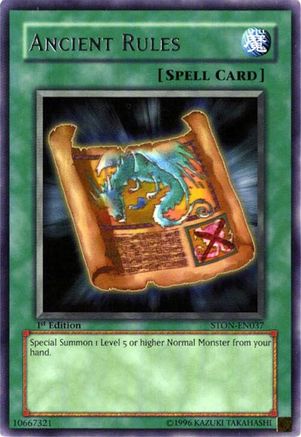 Ancient Rules (STON-EN037) - Strike of Neos Unlimited Strike of Neos Yugioh Single  Squirtle Squad Card Shop.