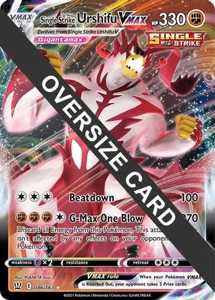 Single Strike Urshifu VMAX - 086/163/163  - Holofoil Jumbo Cards - Promo Jumbo Cards Pokemon Single  Squirtle Squad Card Shop.