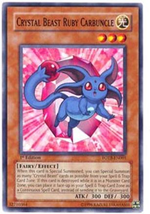 Crystal Beast Ruby Carbuncle (FOTB-EN001) - Force of the Breaker Unlimited Force of the Breaker Yugioh Single  Squirtle Squad Card Shop.