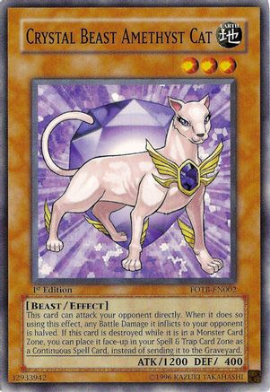 Crystal Beast Amethyst Cat (FOTB-EN002) - Force of the Breaker Unlimited Force of the Breaker Yugioh Single  Squirtle Squad Card Shop.
