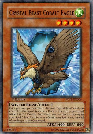 Crystal Beast Cobalt Eagle (FOTB-EN006) - Force of the Breaker Unlimited Force of the Breaker Yugioh Single  Squirtle Squad Card Shop.