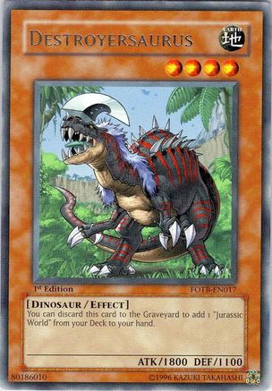 Destroyersaurus (FOTB-EN017) - Force of the Breaker 1st Edition Force of the Breaker Yugioh Single  Squirtle Squad Card Shop.