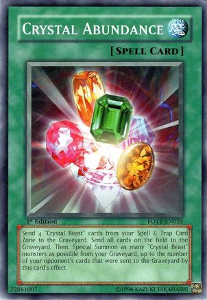 Crystal Abundance (FOTB-EN035) - Force of the Breaker Unlimited Force of the Breaker Yugioh Single  Squirtle Squad Card Shop.