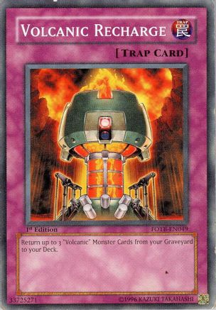 Volcanic Recharge (FOTB-EN049) - Force of the Breaker 1st Edition Force of the Breaker Yugioh Single  Squirtle Squad Card Shop.