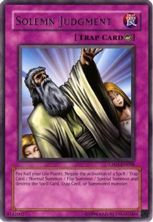 Solemn Judgment (CP01-EN008) - Champion Pack 1 Unlimited Champion Pack 1 Yugioh Single  Squirtle Squad Card Shop.