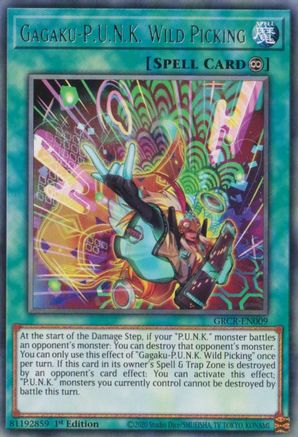 Gagaku-P.U.N.K. Wild Picking (GRCR-EN009) - The Grand Creators 1st Edition The Grand Creators Yugioh Single  Squirtle Squad Card Shop.