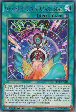 Gagaku-P.U.N.K. Crash Beat (GRCR-EN010) - The Grand Creators 1st Edition The Grand Creators Yugioh Single  Squirtle Squad Card Shop.