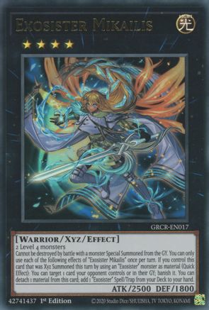 Exosister Mikailis (GRCR-EN017) - The Grand Creators 1st Edition The Grand Creators Yugioh Single  Squirtle Squad Card Shop.