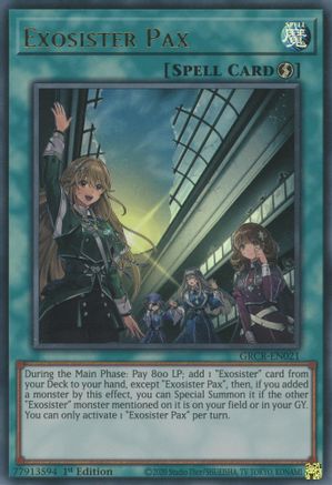 Exosister Pax (GRCR-EN021) - The Grand Creators 1st Edition The Grand Creators Yugioh Single  Squirtle Squad Card Shop.