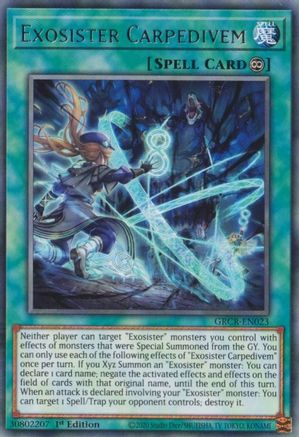 Exosister Carpedivem (GRCR-EN023) - The Grand Creators 1st Edition The Grand Creators Yugioh Single  Squirtle Squad Card Shop.