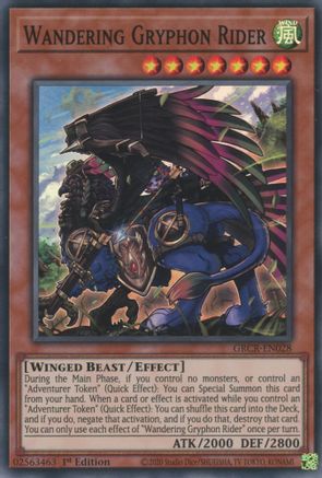 Wandering Gryphon Rider (GRCR-EN028) - The Grand Creators 1st Edition The Grand Creators Yugioh Single  Squirtle Squad Card Shop.