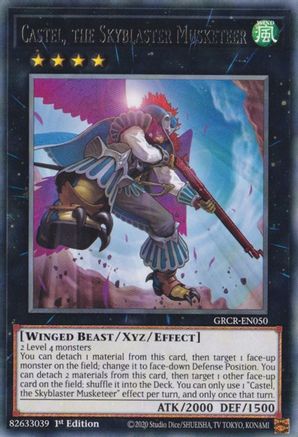 Castel, the Skyblaster Musketeer (GRCR-EN050) - The Grand Creators 1st Edition The Grand Creators Yugioh Single  Squirtle Squad Card Shop.