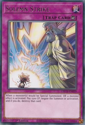 Solemn Strike (GRCR-EN059) - The Grand Creators 1st Edition The Grand Creators Yugioh Single  Squirtle Squad Card Shop.