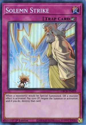 Solemn Strike (CR) (GRCR-EN059) - The Grand Creators 1st Edition The Grand Creators Yugioh Single  Squirtle Squad Card Shop.