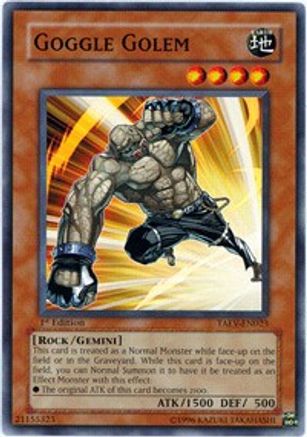 Goggle Golem (TAEV-EN023) - Tactical Evolution Unlimited Tactical Evolution Yugioh Single  Squirtle Squad Card Shop.
