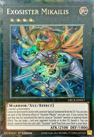 Exosister Mikailis (CR) (GRCR-EN017) - The Grand Creators 1st Edition The Grand Creators Yugioh Single  Squirtle Squad Card Shop.
