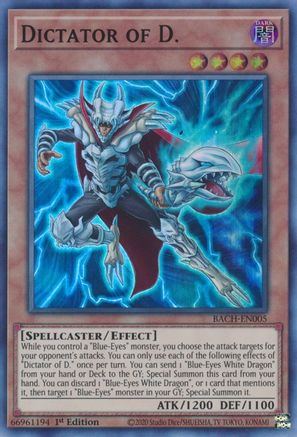 Dictator of D. (BACH-EN005) - Battle of Chaos 1st Edition Battle of Chaos Yugioh Single  Squirtle Squad Card Shop.