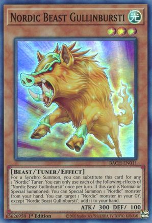 Nordic Beast Gullinbursti (BACH-EN011) - Battle of Chaos 1st Edition Battle of Chaos Yugioh Single  Squirtle Squad Card Shop.