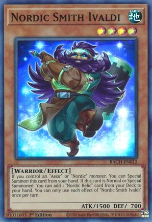 Nordic Smith Ivaldi (BACH-EN012) - Battle of Chaos 1st Edition Battle of Chaos Yugioh Single  Squirtle Squad Card Shop.