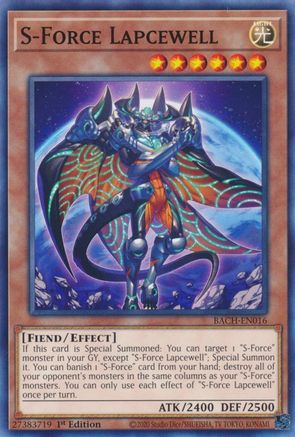 S-Force Lapcewell (BACH-EN016) - Battle of Chaos 1st Edition Battle of Chaos Yugioh Single  Squirtle Squad Card Shop.