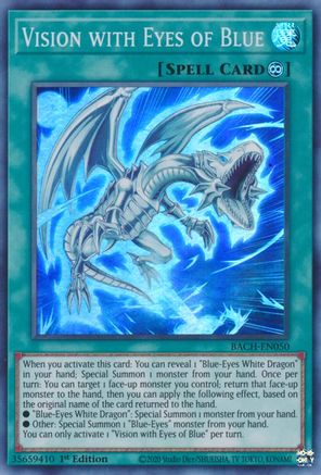 Vision with Eyes of Blue (BACH-EN050) - Battle of Chaos 1st Edition Battle of Chaos Yugioh Single  Squirtle Squad Card Shop.