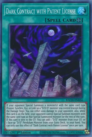 Dark Contract with Patent License (BACH-EN056) - Battle of Chaos 1st Edition Battle of Chaos Yugioh Single  Squirtle Squad Card Shop.