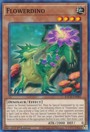 Flowerdino (BACH-EN082) - Battle of Chaos 1st Edition Battle of Chaos Yugioh Single  Squirtle Squad Card Shop.