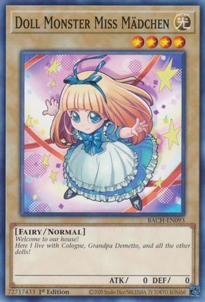 Doll Monster Miss Madchen (BACH-EN093) - Battle of Chaos 1st Edition Battle of Chaos Yugioh Single  Squirtle Squad Card Shop.