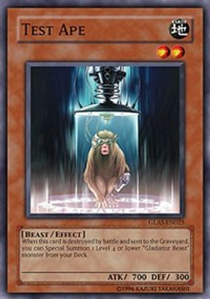 Test Ape (GLAS-EN025) - Gladiator's Assault 1st Edition Gladiator's Assault Yugioh Single  Squirtle Squad Card Shop.