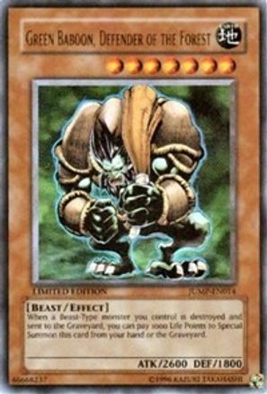 Green Baboon, Defender of the Forest (JUMP-EN014) - Shonen Jump Magazine Promos Limited Shonen Jump Magazine Promos Yugioh Single  Squirtle Squad Card Shop.