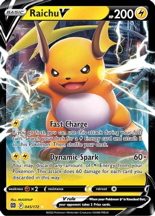 Raichu V 045/172 – Brilliant Stars – Ultra Rare Pokémon Card